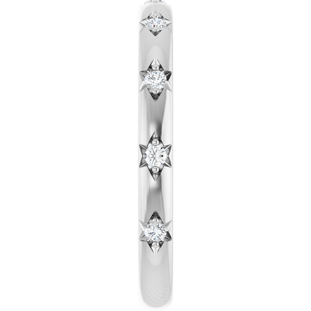 14K White Gold 1/8 CTW Natural Diamond Anniversary Band