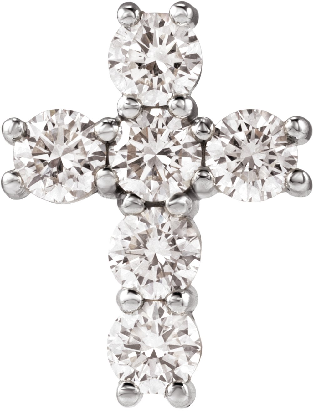 14K White Gold 9/10 CTW Lab-Grown Diamond Pendant