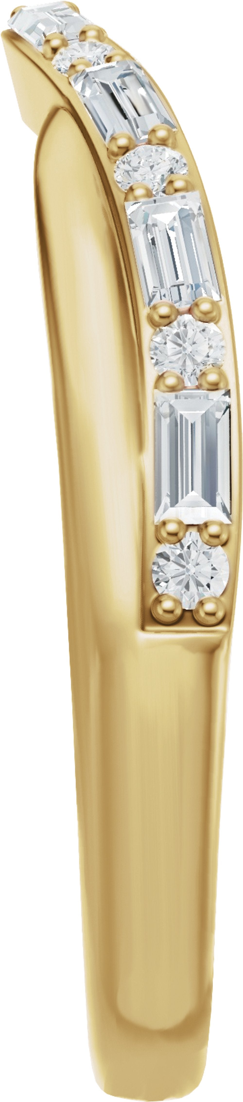 14K Yellow Gold 1/2 CTW Natural Diamond Contour Band