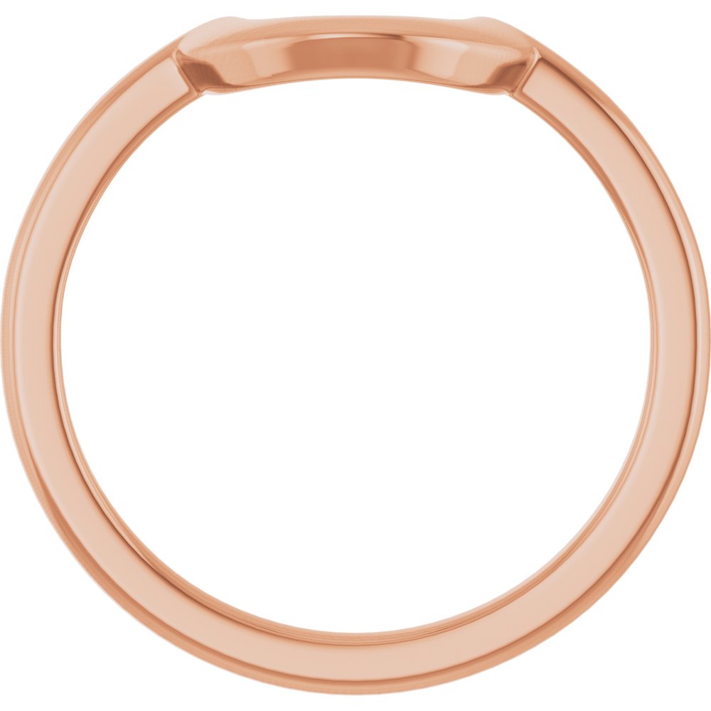 14K Rose Gold Contour Band