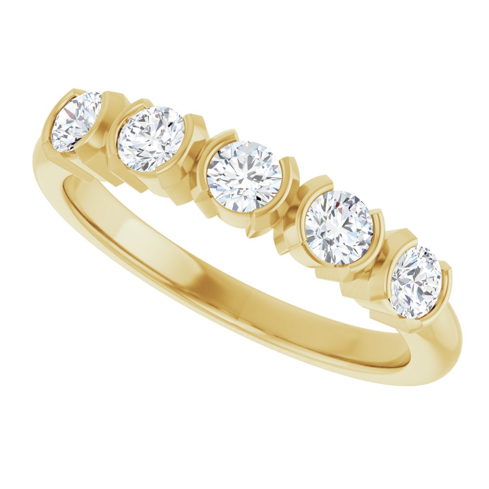 14K Yellow Gold 1/2 CTW Lab-Grown Diamond Anniversary Band