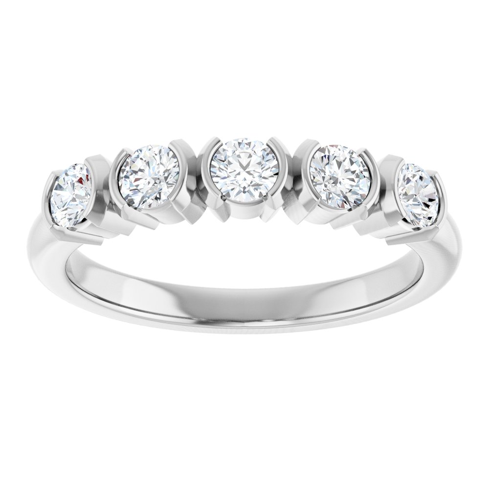 14K White Gold 1/2 CTW Lab-Grown Diamond Anniversary Band