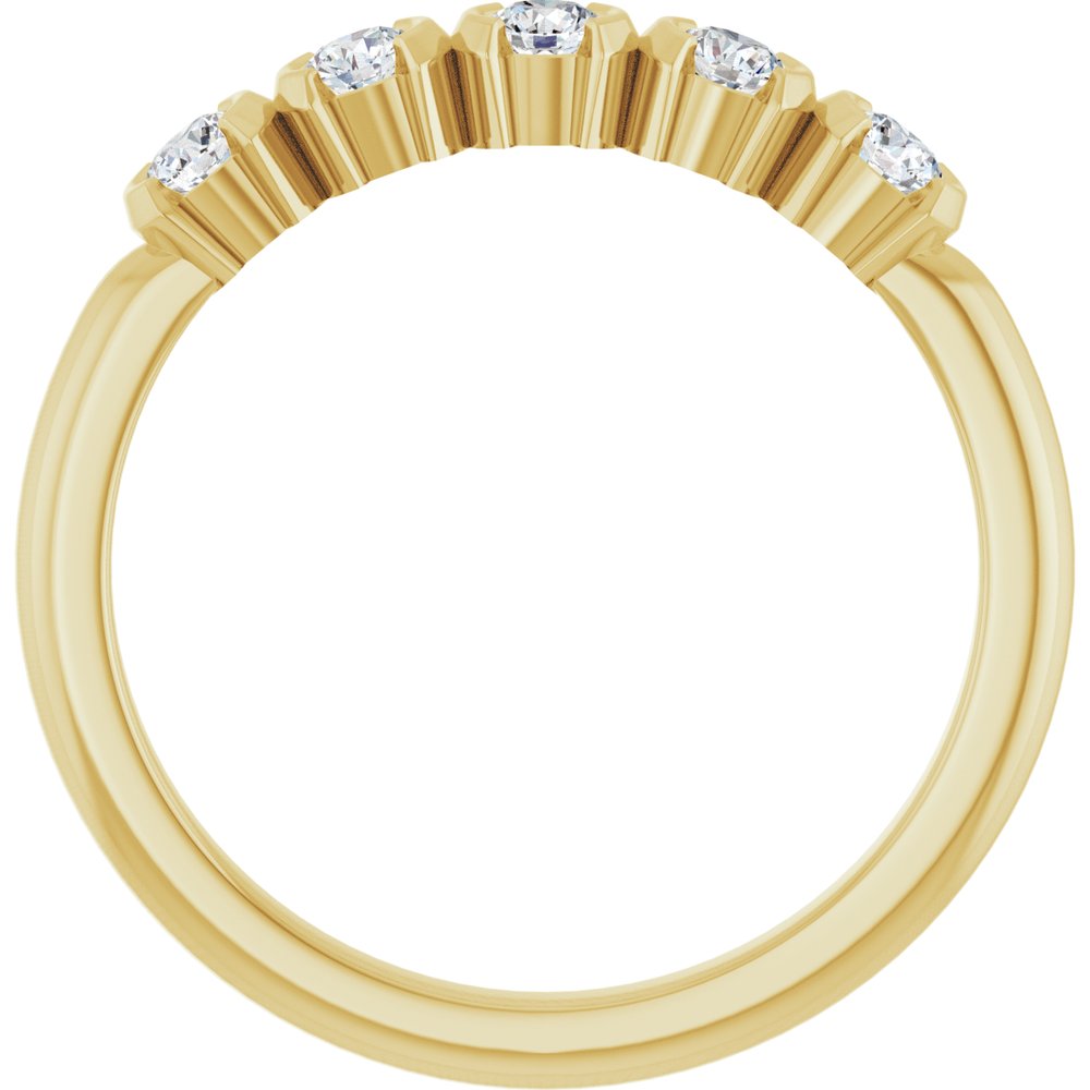 14K Yellow Gold 1/3 CTW Lab-Grown Diamond Anniversary Band