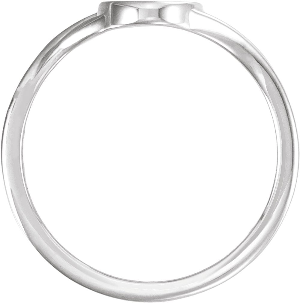 Sterling Silver 11x7.5 mm Oval Signet Ring