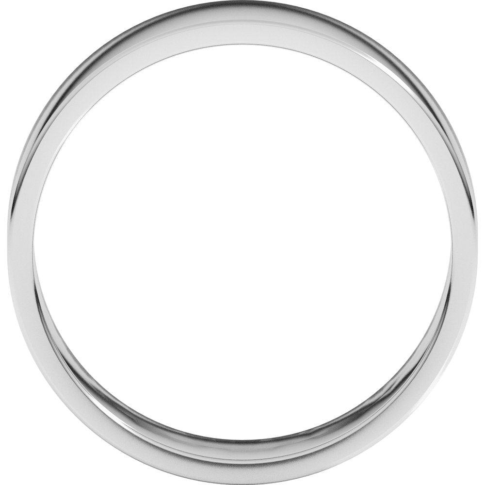 14K White Gold 6 mm Lightweight Flat Band Size 9
