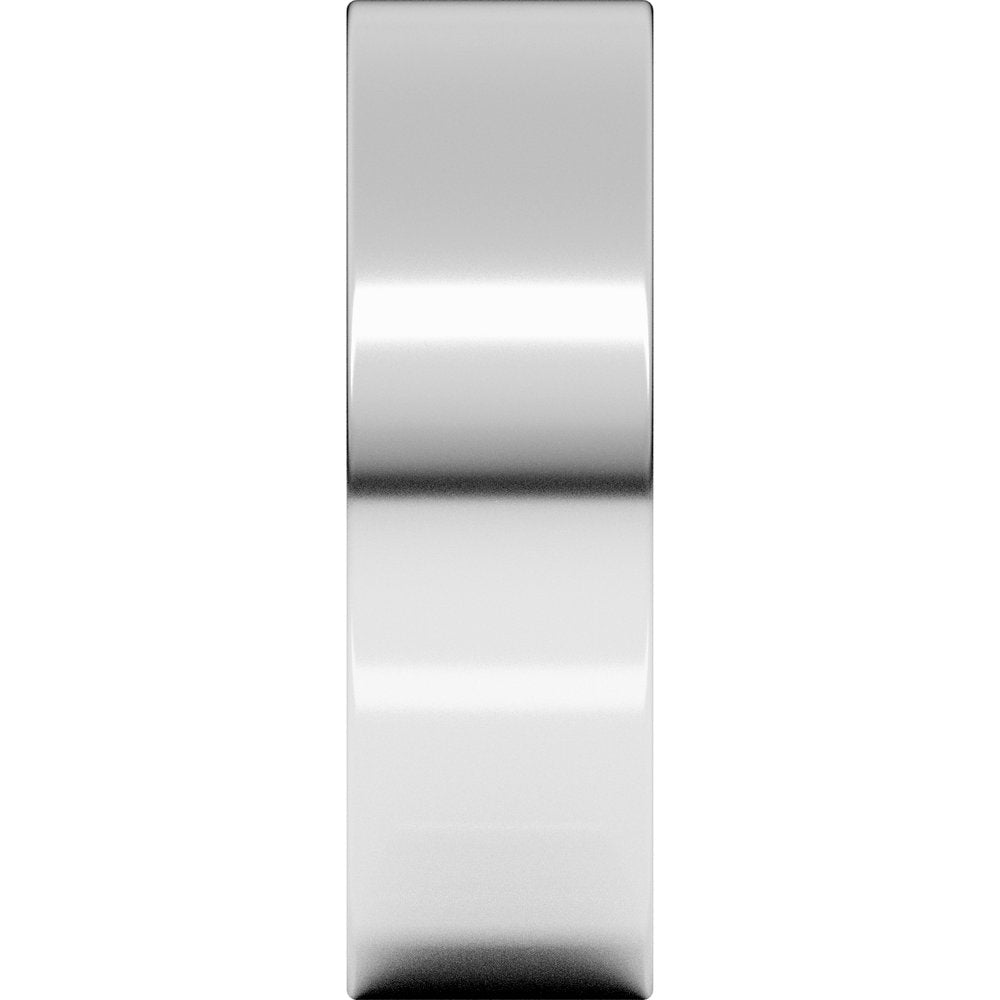 14K White Gold 6 mm Lightweight Flat Band Size 9