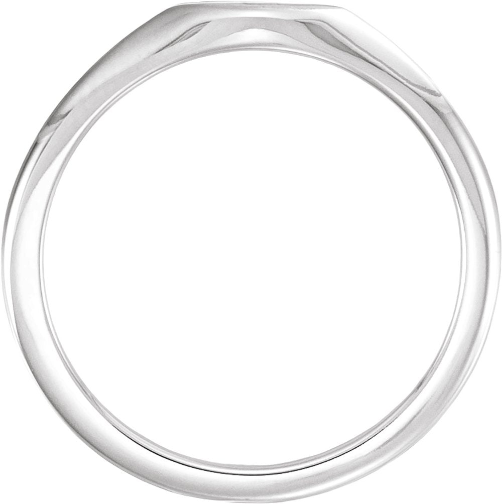 Sterling Silver Oval Signet Ring