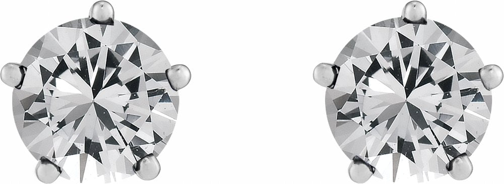 14K White Gold 1/2 CTW Natural Diamond Stud Earrings