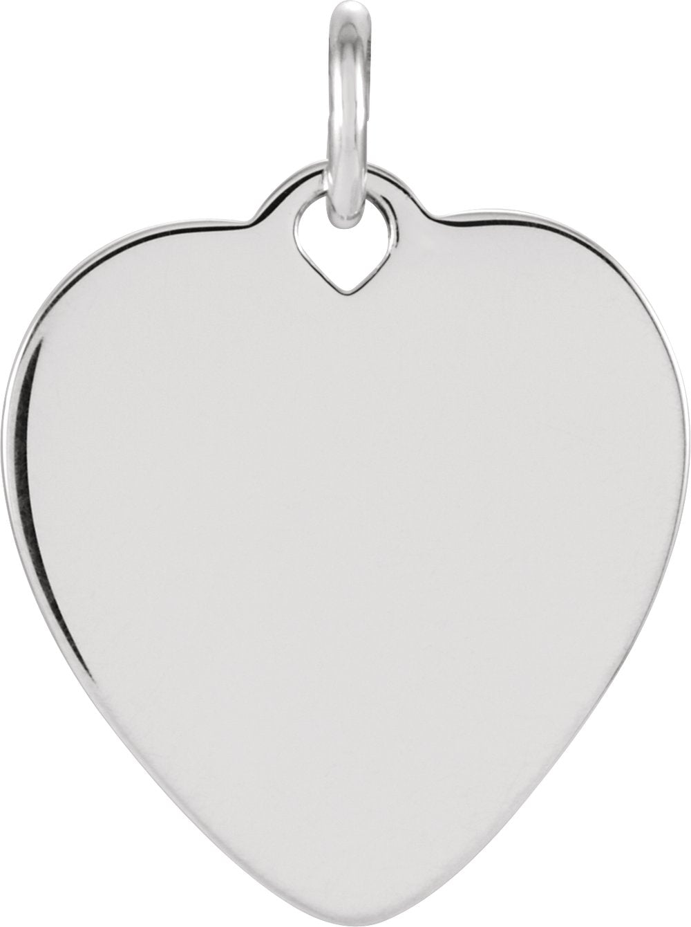 Sterling Silver Engravable Heart Charm