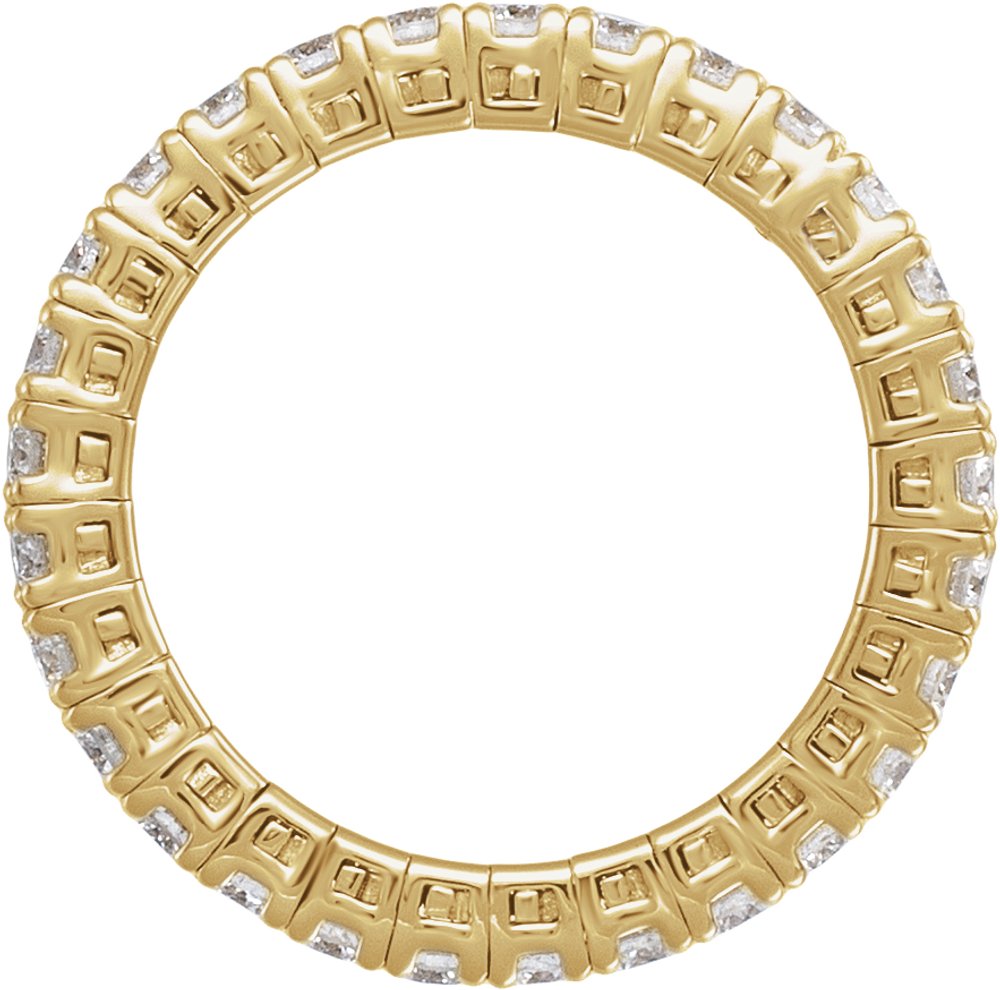 14K Yellow Gold 1 CTW Lab-Grown Diamond Flexible Eternity Band Size 7