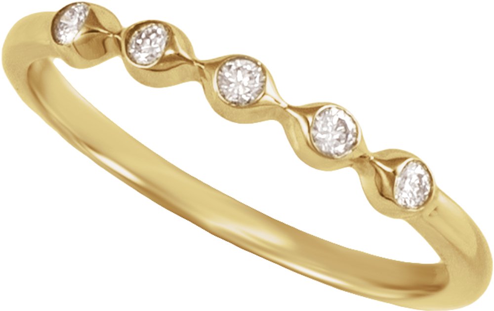 14K Yellow Gold 1/8 CTW Natural Diamond Anniversary Band