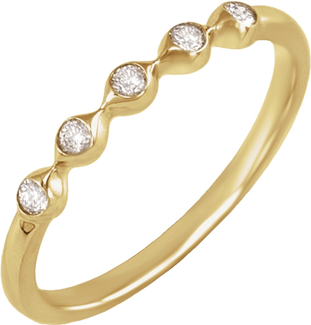 14K Yellow Gold 1/8 CTW Natural Diamond Anniversary Band