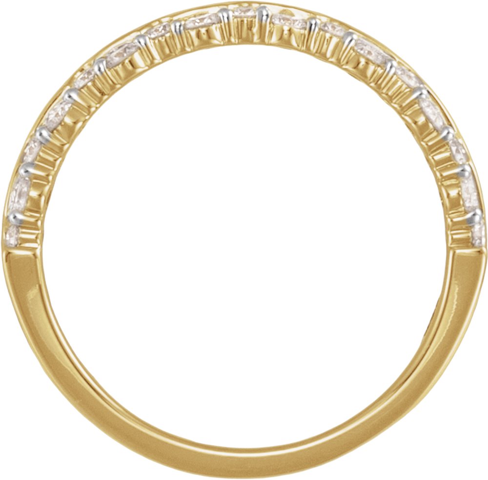 14K Yellow Gold 3/8 CTW Lab-Grown Diamond Anniversary Band