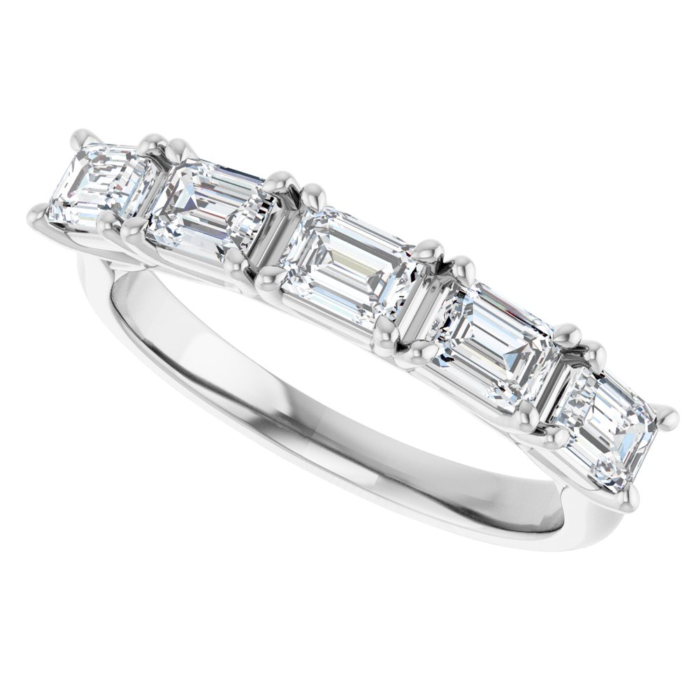 14K White Gold 1 1/4 CTW Natural Diamond Anniversary Band
