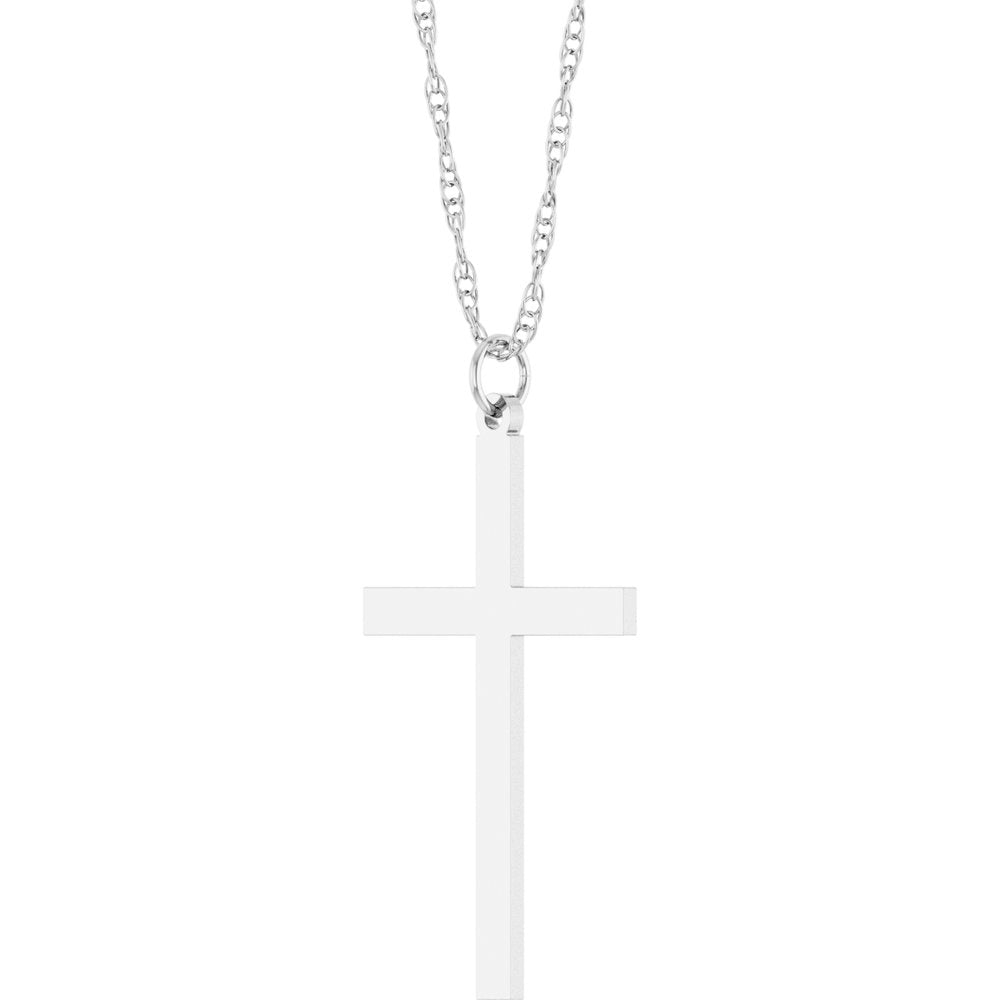Sterling Silver Cross 18" Necklace