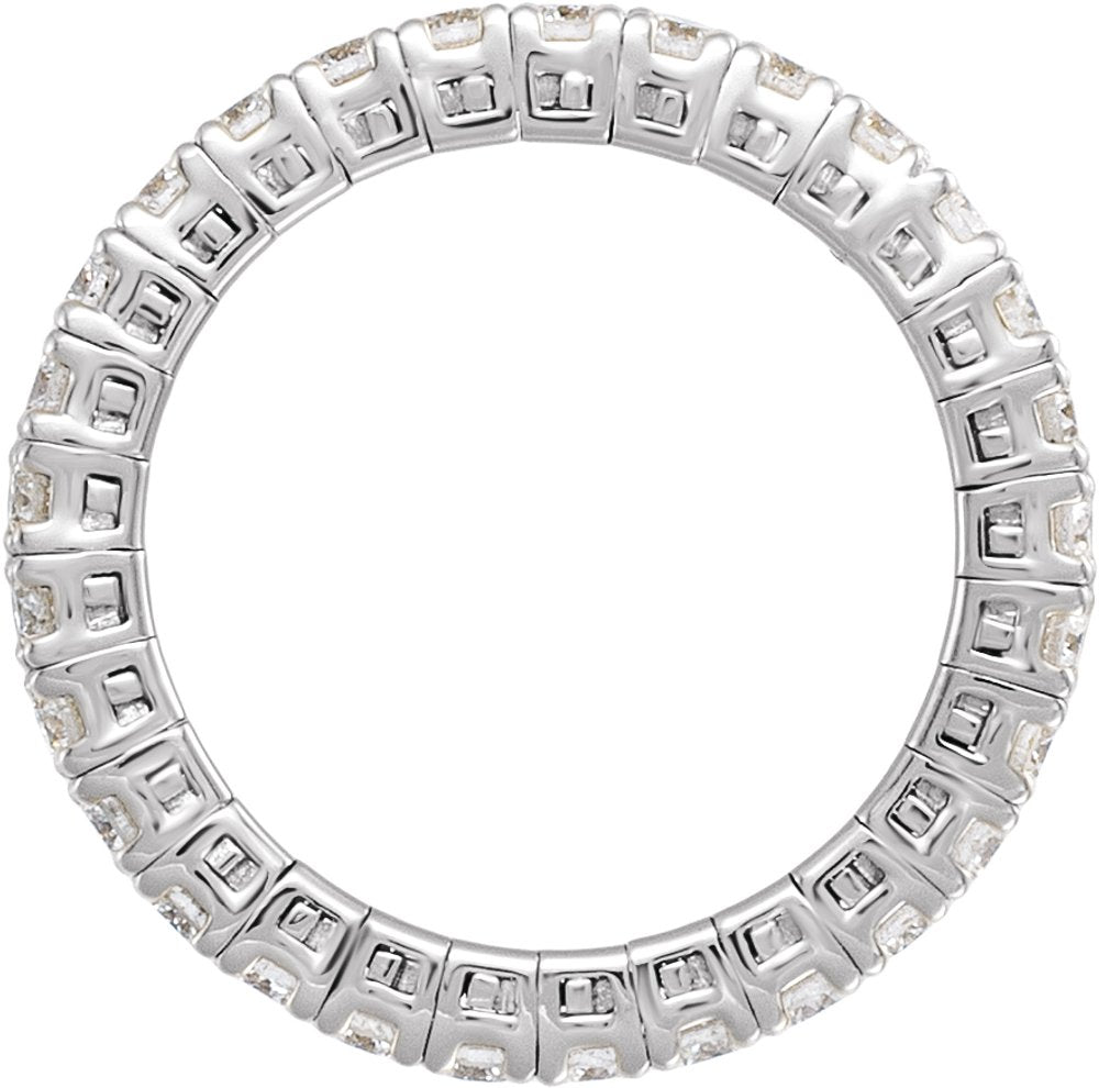 14K White Gold 1 CTW Lab-Grown Diamond Flexible Eternity Band Size 7