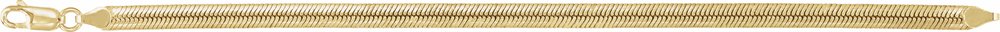 14K Yellow Gold-Filled 4.8 mm Oval Snake 7" Chain
