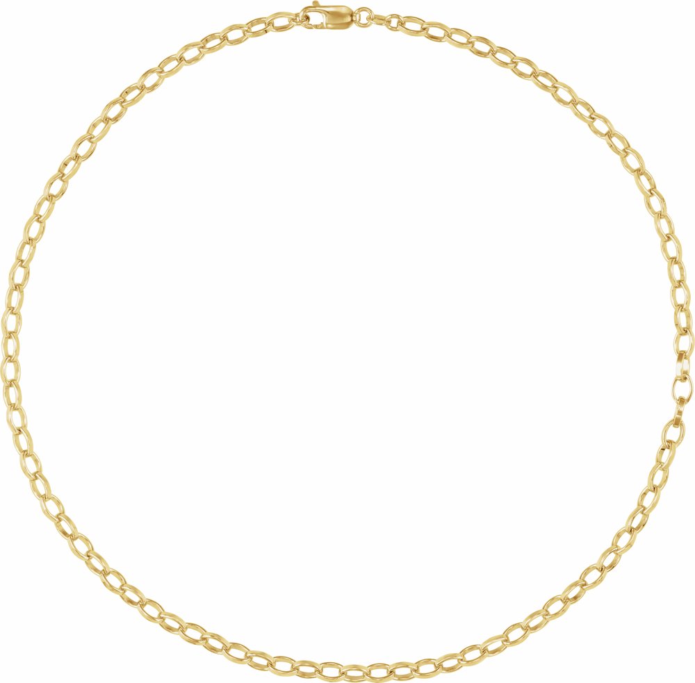 14K Yellow Gold-Filled 5 mm Rolo 20" Chain