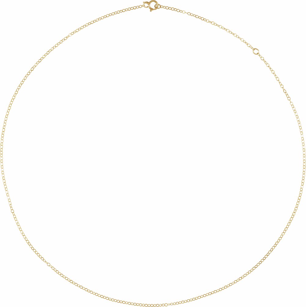 14K Yellow Gold-Filled 1.5 mm Flat 16-18" Cable Chain