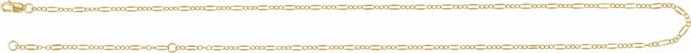 14K Yellow Gold-Filled 2.3 mm Dapped Cable 16-18" Chain