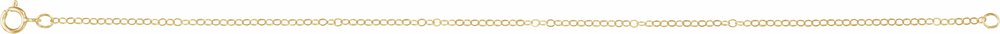 14K Yellow Gold-Filled 1.5 mm Flat 7" Cable Chain