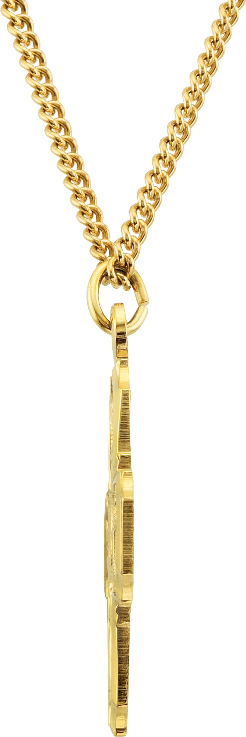 24K Yellow Gold-Plated Sterling Silver Four-Way Cross 24" Necklace