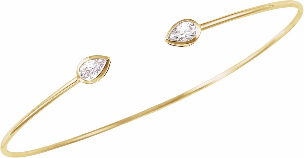 14K Yellow Gold 1/2 CTW Lab-Grown Diamond Bangle Bracelet