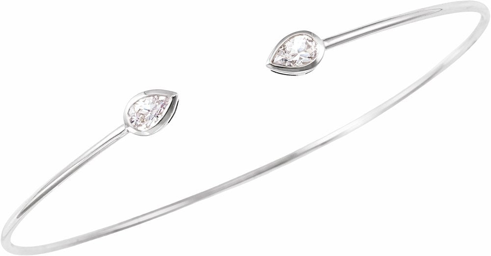 14K White Gold 1/2 CTW Lab-Grown Diamond Bangle Bracelet