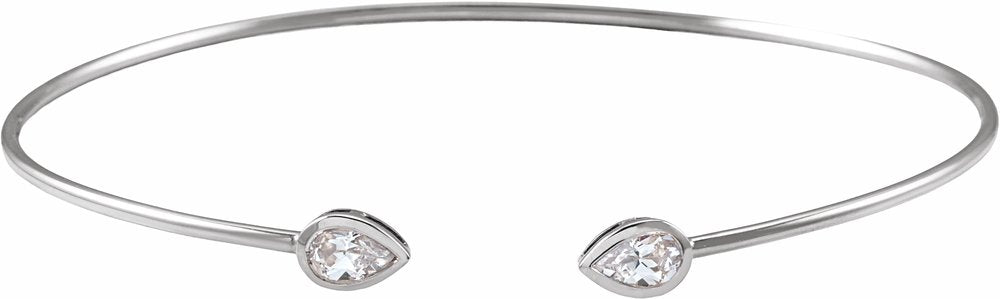 14K White Gold 1/2 CTW Lab-Grown Diamond Bangle Bracelet