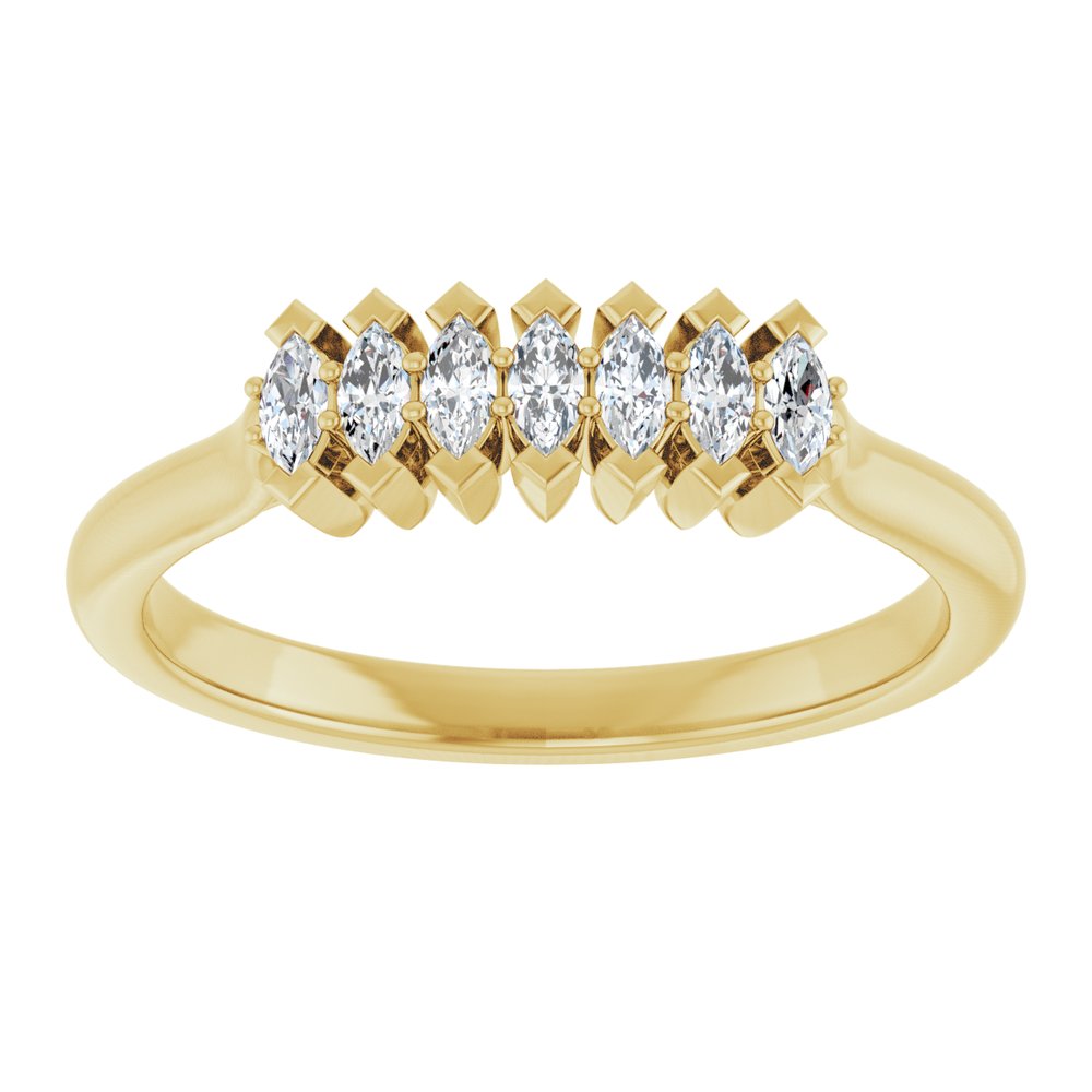 14K Yellow Gold 1/4 CTW Lab-Grown Diamond Anniversary Band