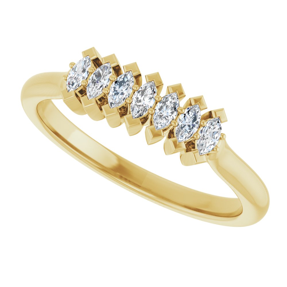 14K Yellow Gold 1/4 CTW Lab-Grown Diamond Anniversary Band