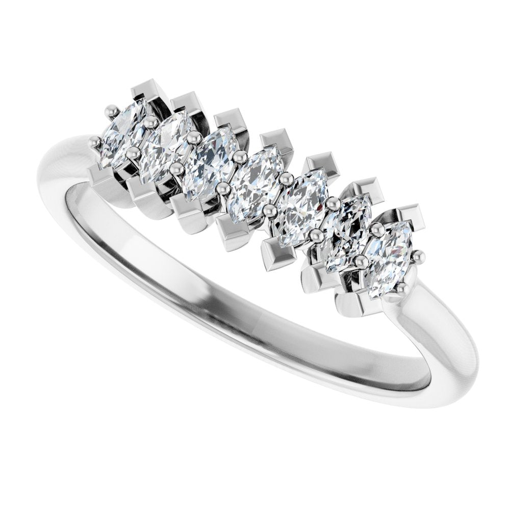 14K White Gold 1/3 CTW Lab-Grown Diamond Anniversary Band