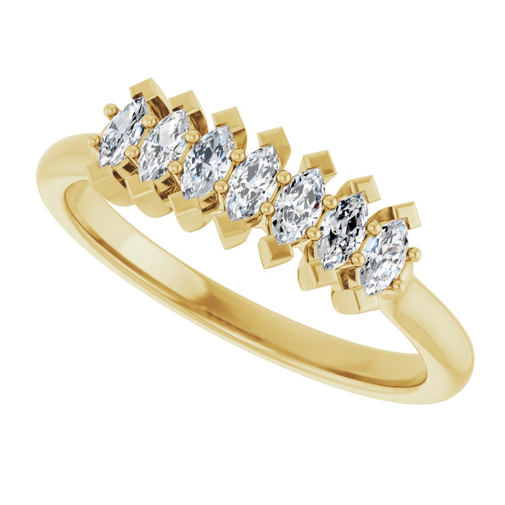 14K Yellow Gold 1/3 CTW Lab-Grown Diamond Anniversary Band