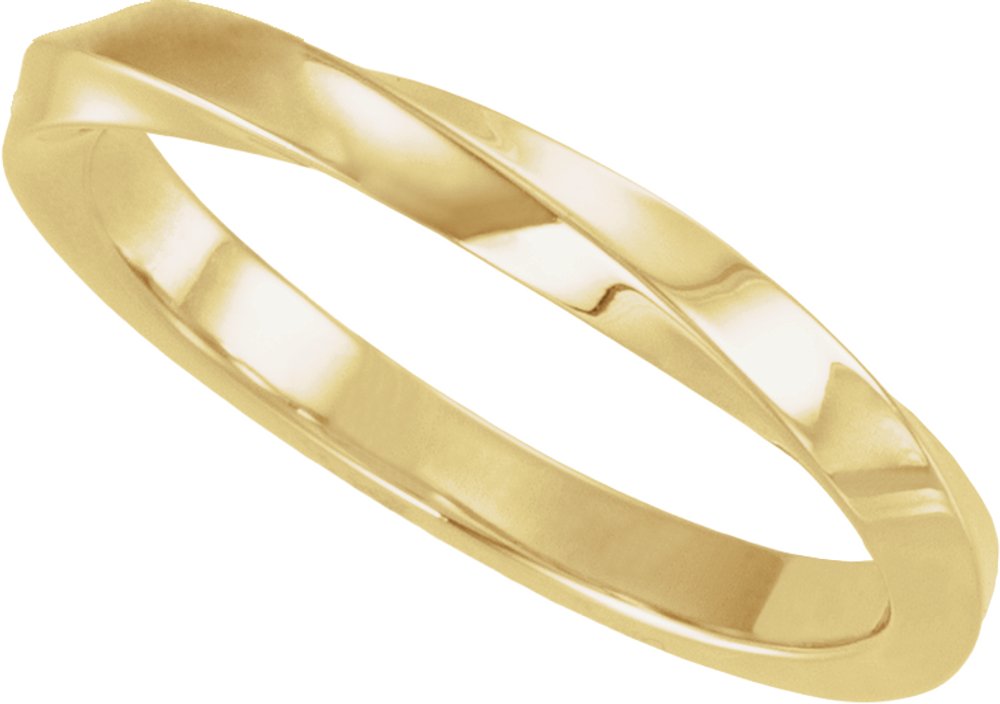 14K Yellow Gold Twisted Band Size 7