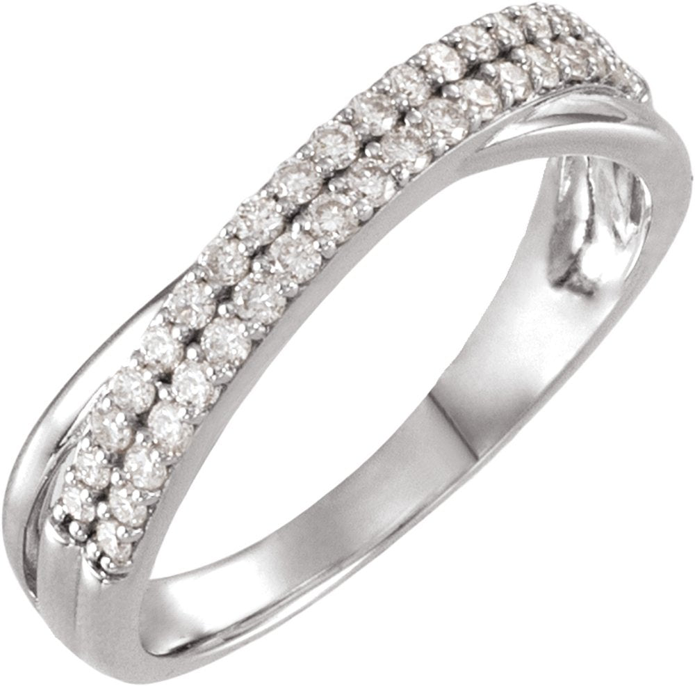 14K White Gold 1/3 CTW Lab-Grown Diamond Anniversary Band
