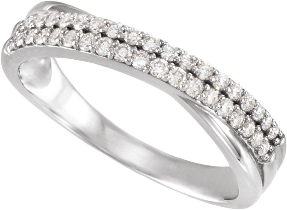 14K White Gold 1/3 CTW Natural Diamond Anniversary Band