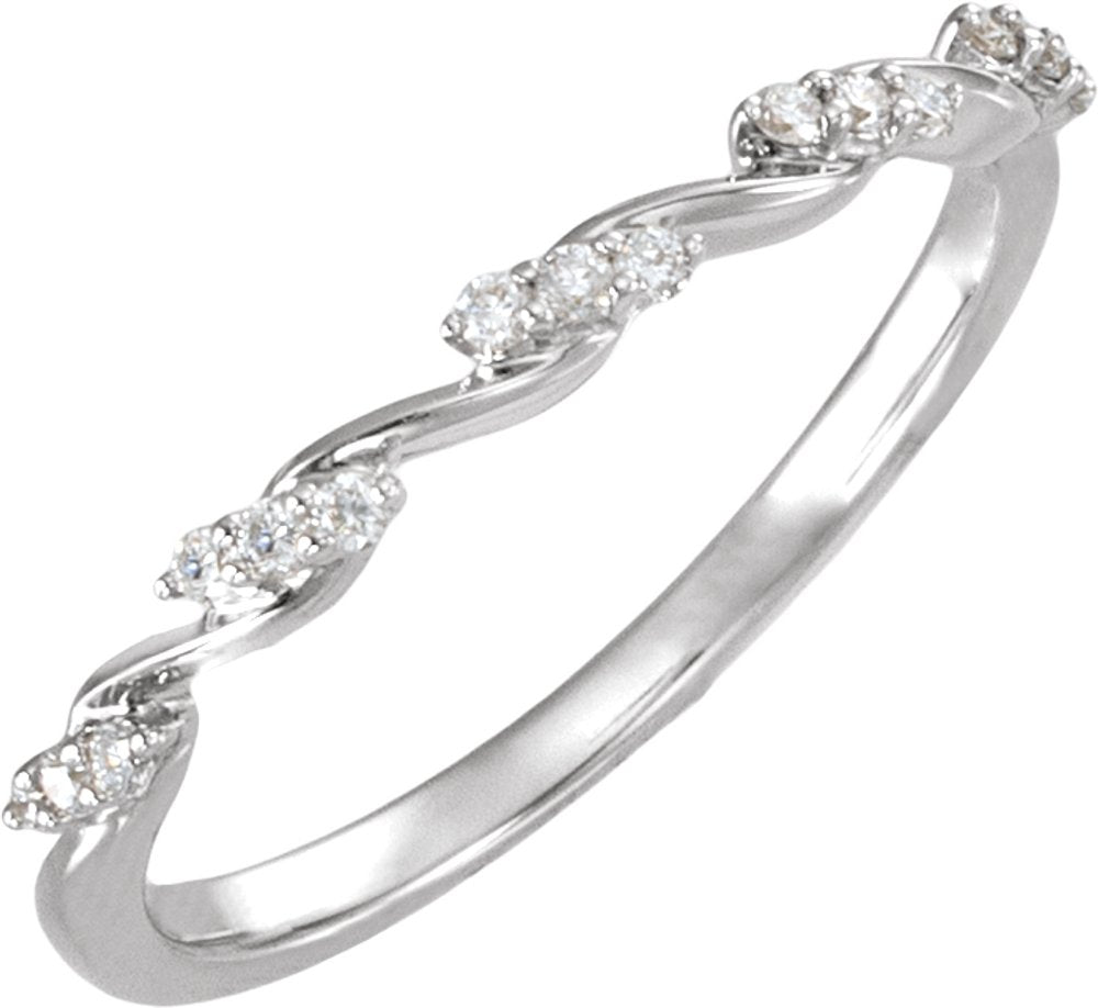 14K White Gold 1/8 CTW Lab-Grown Diamond Anniversary Band