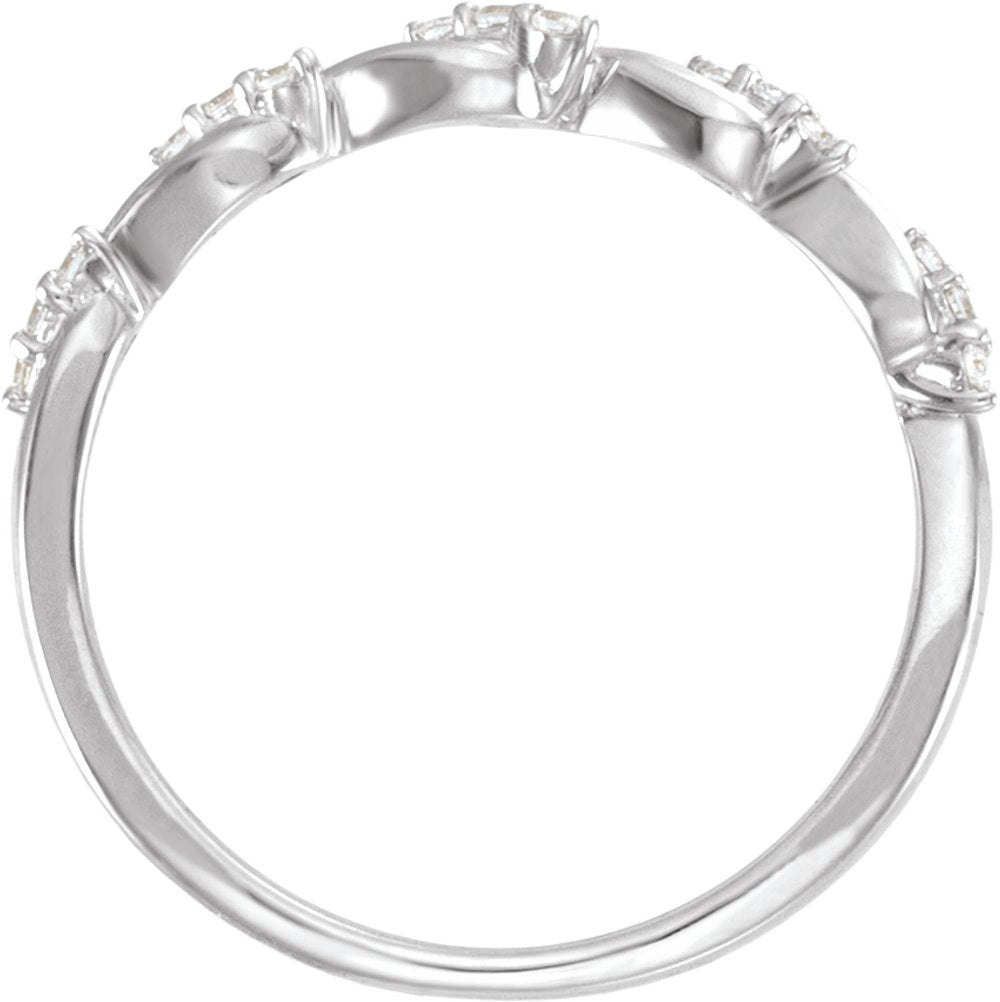 14K White Gold 1/8 CTW Lab-Grown Diamond Anniversary Band