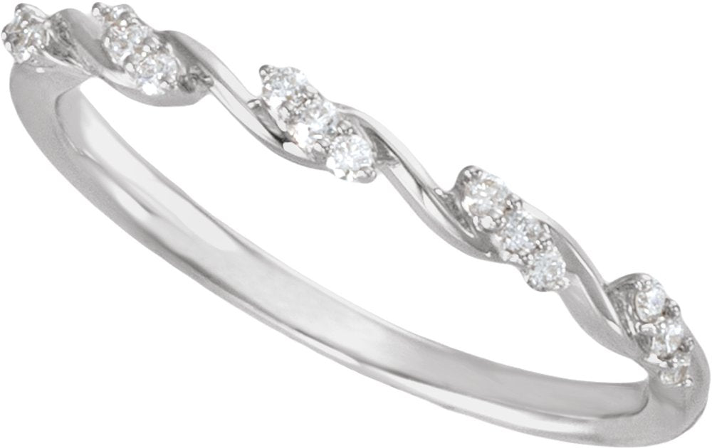 14K White Gold 1/8 CTW Lab-Grown Diamond Anniversary Band