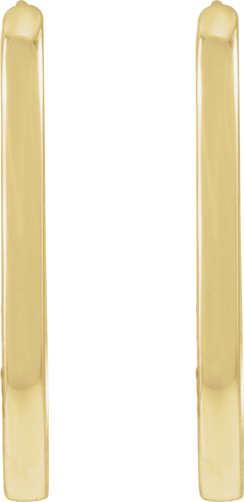 14K Yellow Gold Elongated Oval 20 mm Hoop Earrings