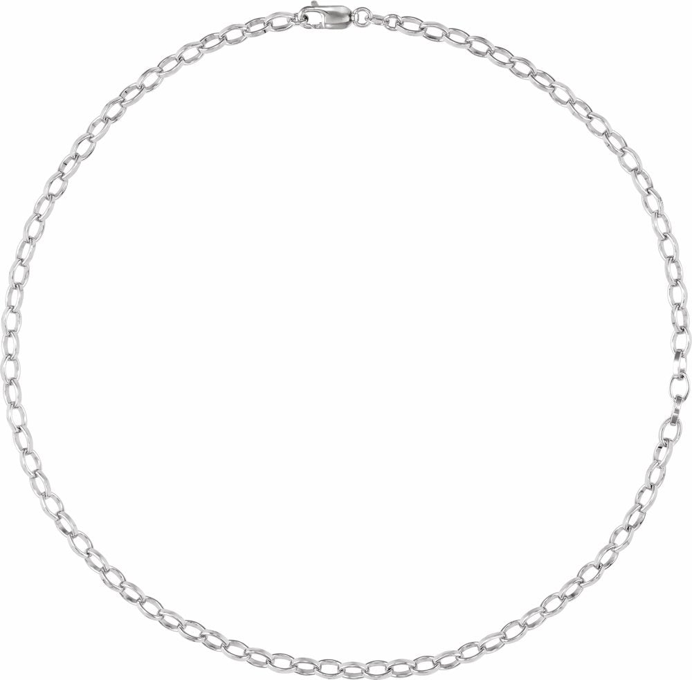 Sterling Silver 5 mm Rolo 18" Chain