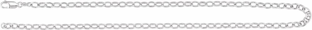 Sterling Silver 5 mm Rolo 18" Chain