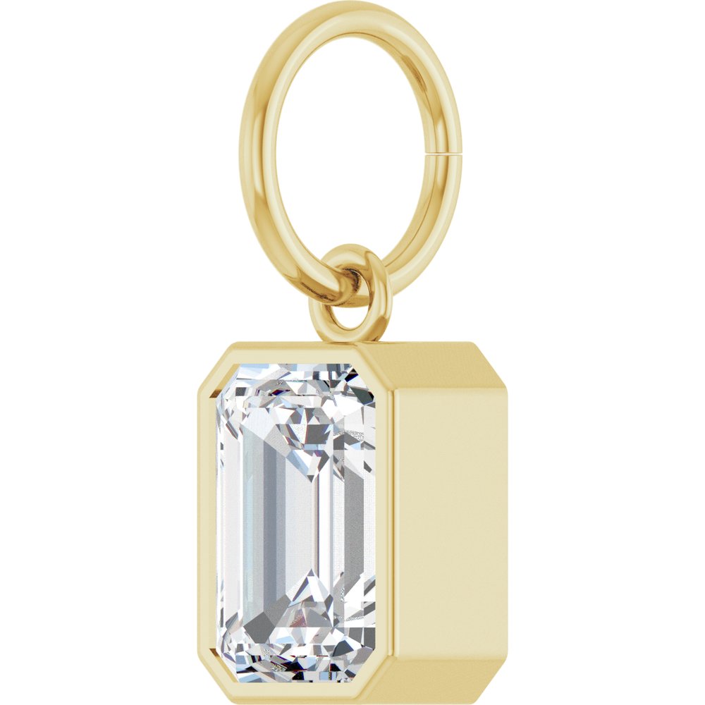 14K Yellow Gold 1 1/4 CT Lab-Grown Diamond Charm/Pendant