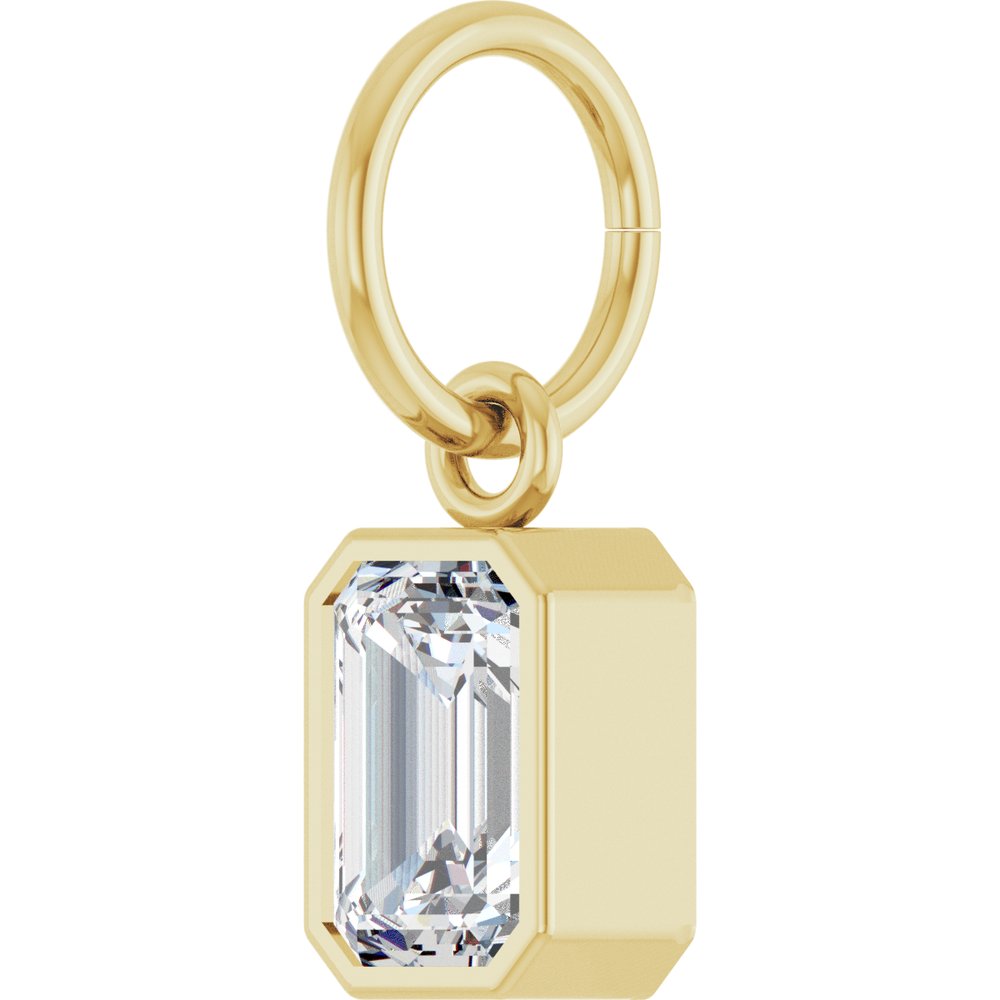 14K Yellow Gold 5/8 CT Lab-Grown Diamond Charm/Pendant