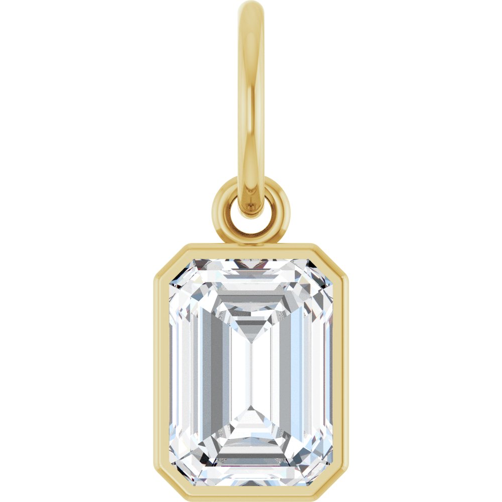 14K Yellow Gold 1 1/4 CT Lab-Grown Diamond Charm/Pendant