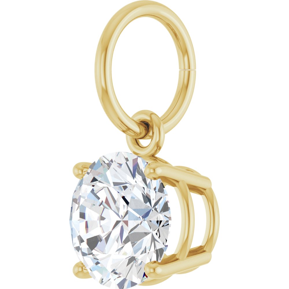 14K Yellow Gold 1 CT Lab-Grown Diamond Charm/Pendant
