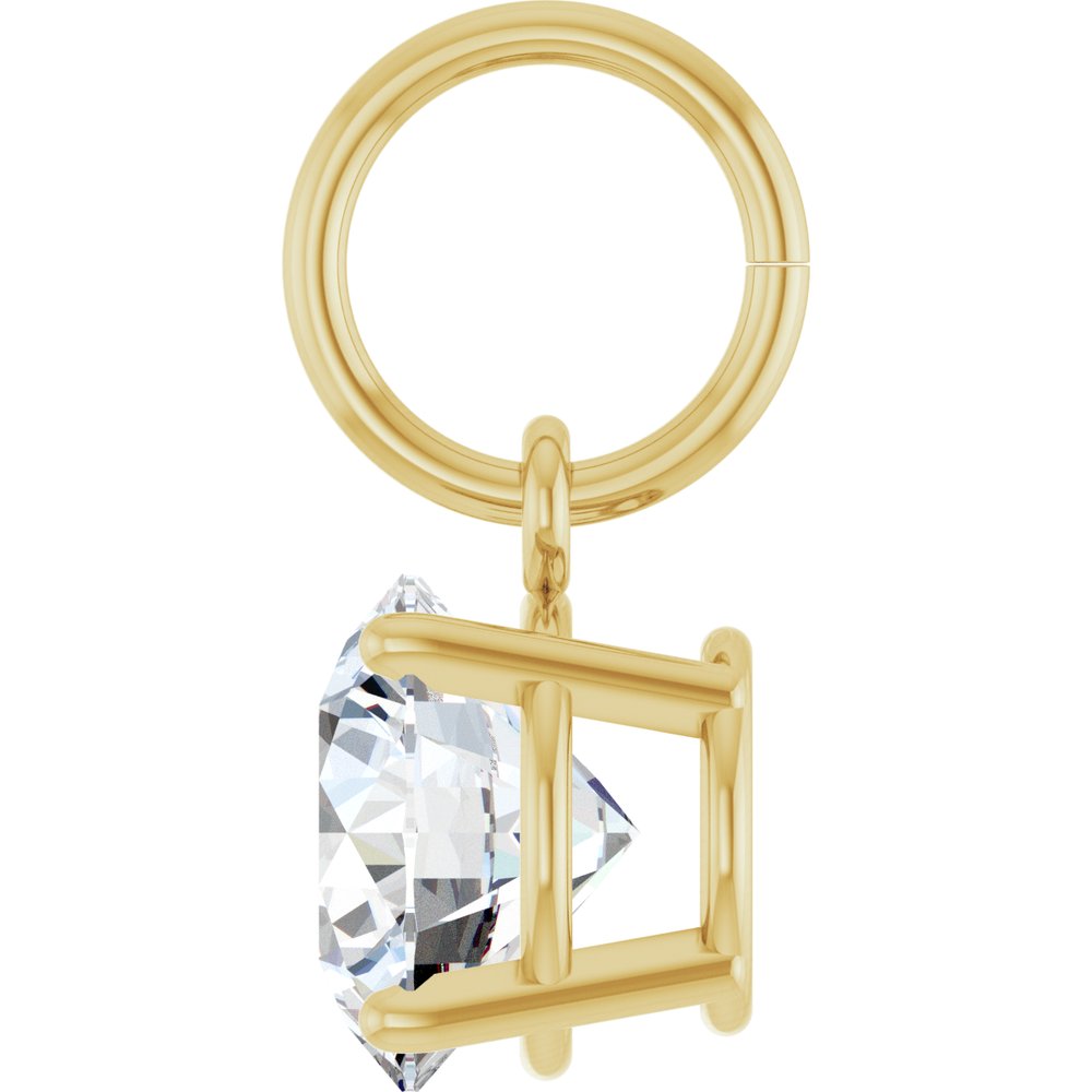 14K Yellow Gold 1 CT Lab-Grown Diamond Charm/Pendant