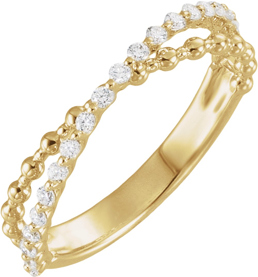 14K Yellow Gold 1/4 CTW Lab-Grown Diamond Anniversary Band