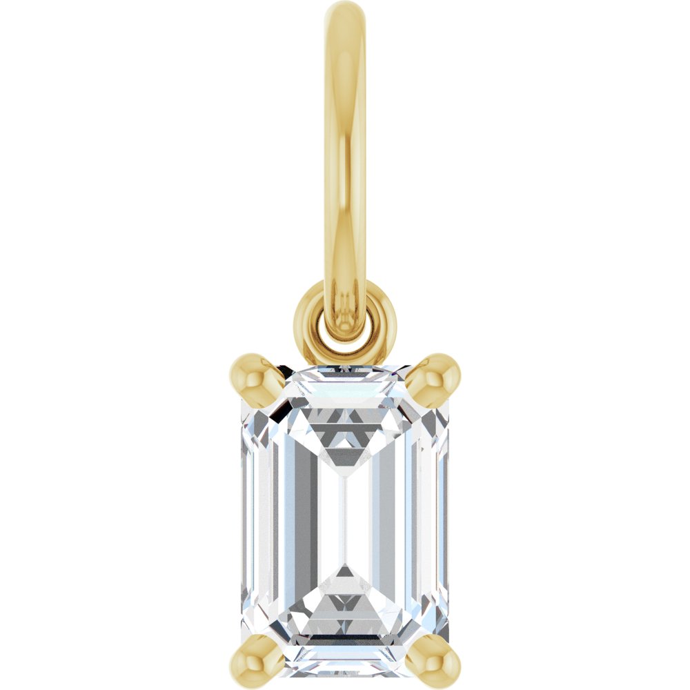 14K Yellow Gold 5/8 CT Lab-Grown Diamond Charm/Pendant