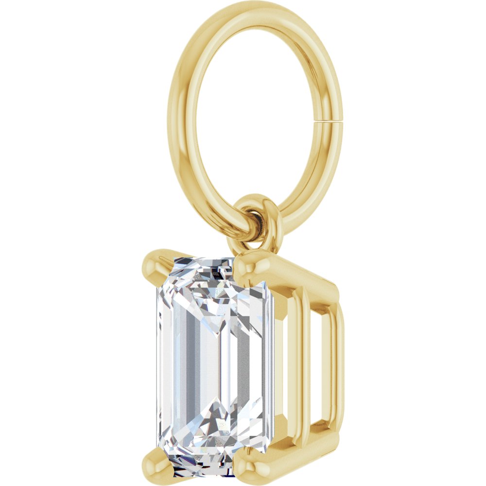 14K Yellow Gold 5/8 CT Lab-Grown Diamond Charm/Pendant